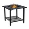 Black 31" Patio Fire Pit Table with Removable BBQ Grill Grate